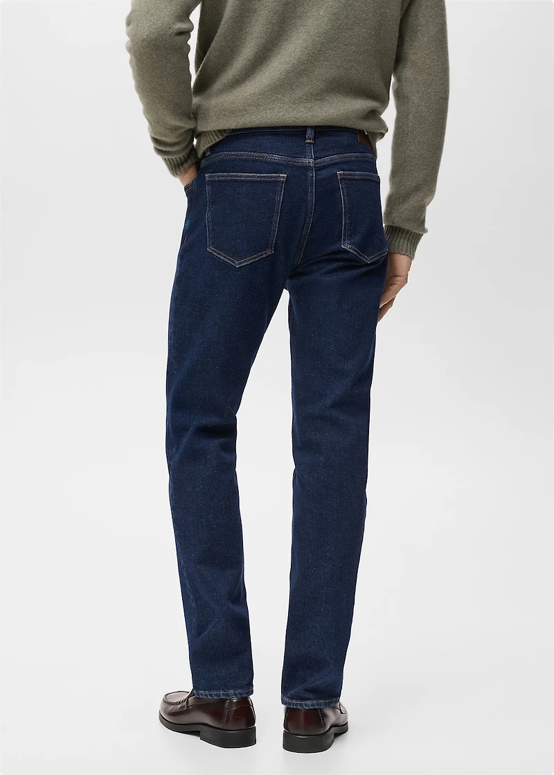 Jan slim-fit dark-wash jeans