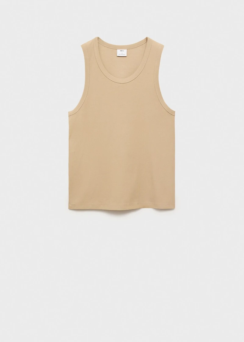 Slim-fit ribbed tank top