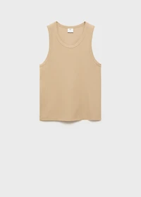 Slim-fit ribbed tank top