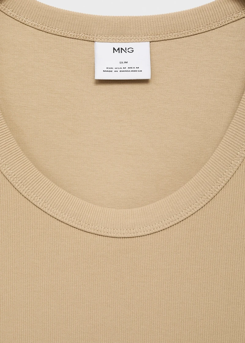 Slim-fit ribbed tank top