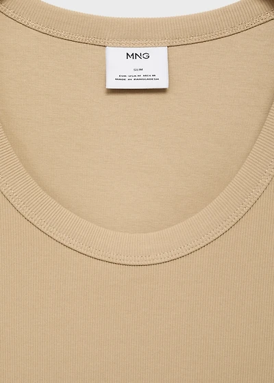 Slim-fit ribbed tank top