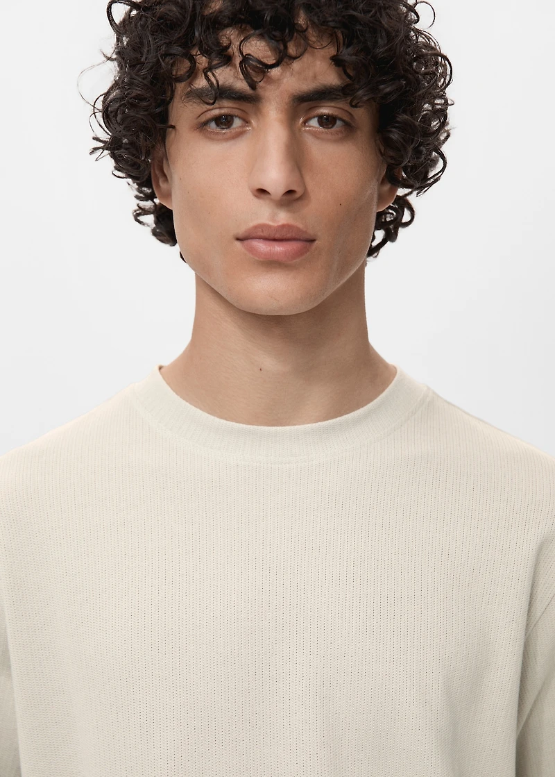 Cotton fine-knit t-shirt