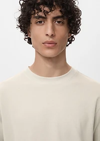 Cotton fine-knit t-shirt