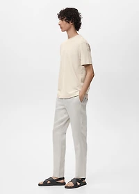 Cotton fine-knit t-shirt