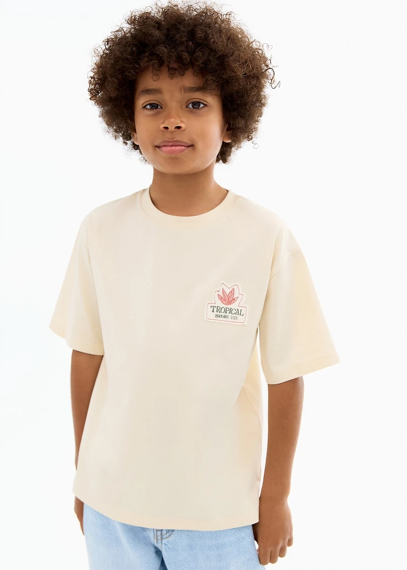 Tropical print T-shirt