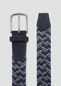 Braided elastic coloured belt