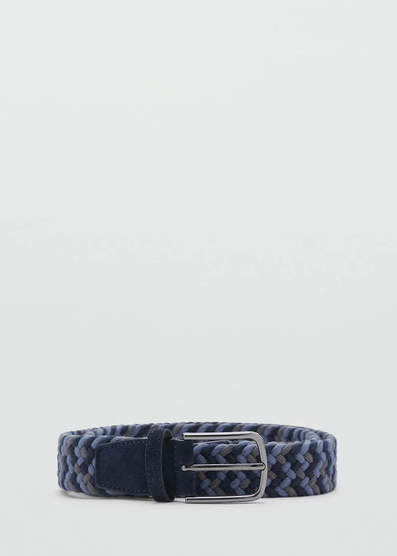 Braided elastic coloured belt