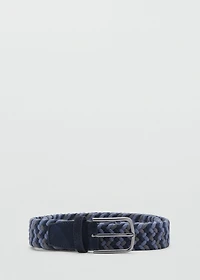 Braided elastic coloured belt
