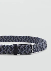 Braided elastic coloured belt