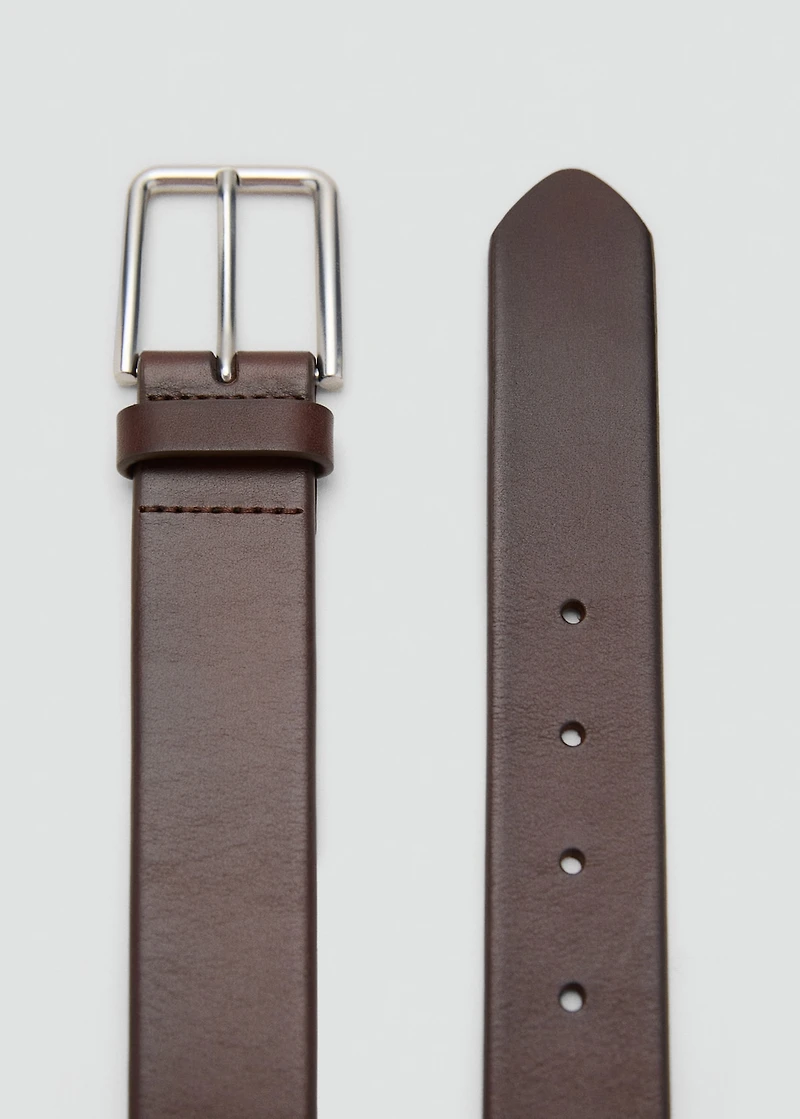Buckle leather belt