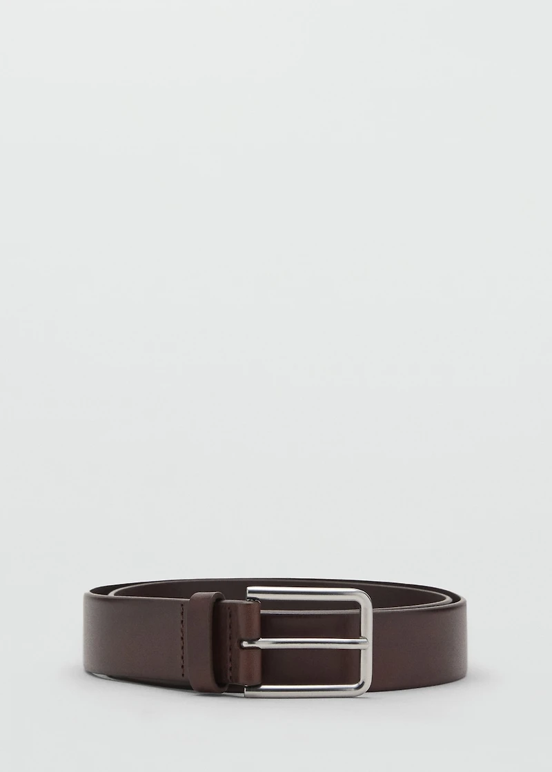 Buckle leather belt
