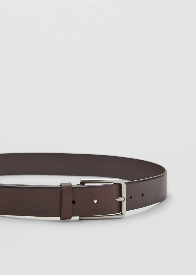 Buckle leather belt