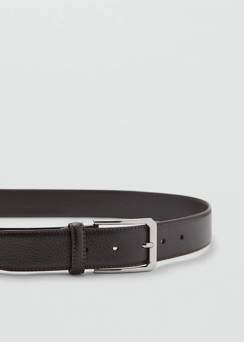 100% beaten leather belt