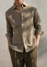 Linen pinstripe shirt