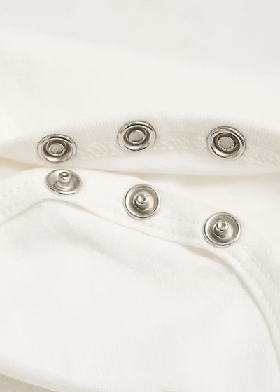 Cotton bodysuit with Peter Pan collar