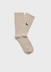 Embroidered cotton socks