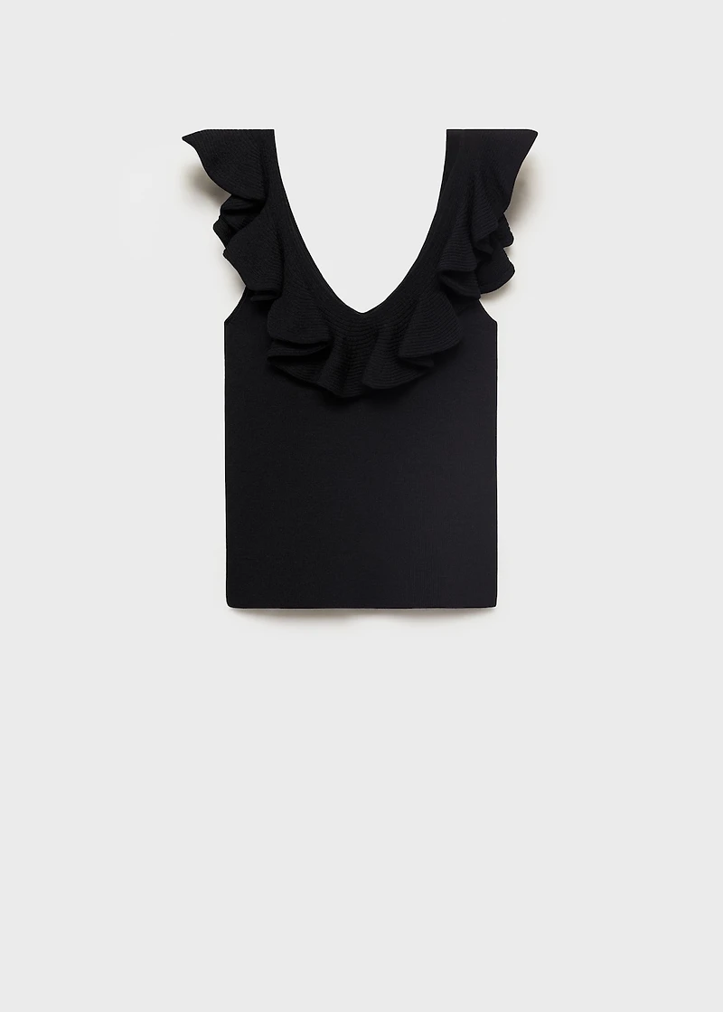Ruffle knit top