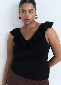 Ruffle knit top