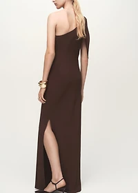 Asymmetrical dress with knot strap