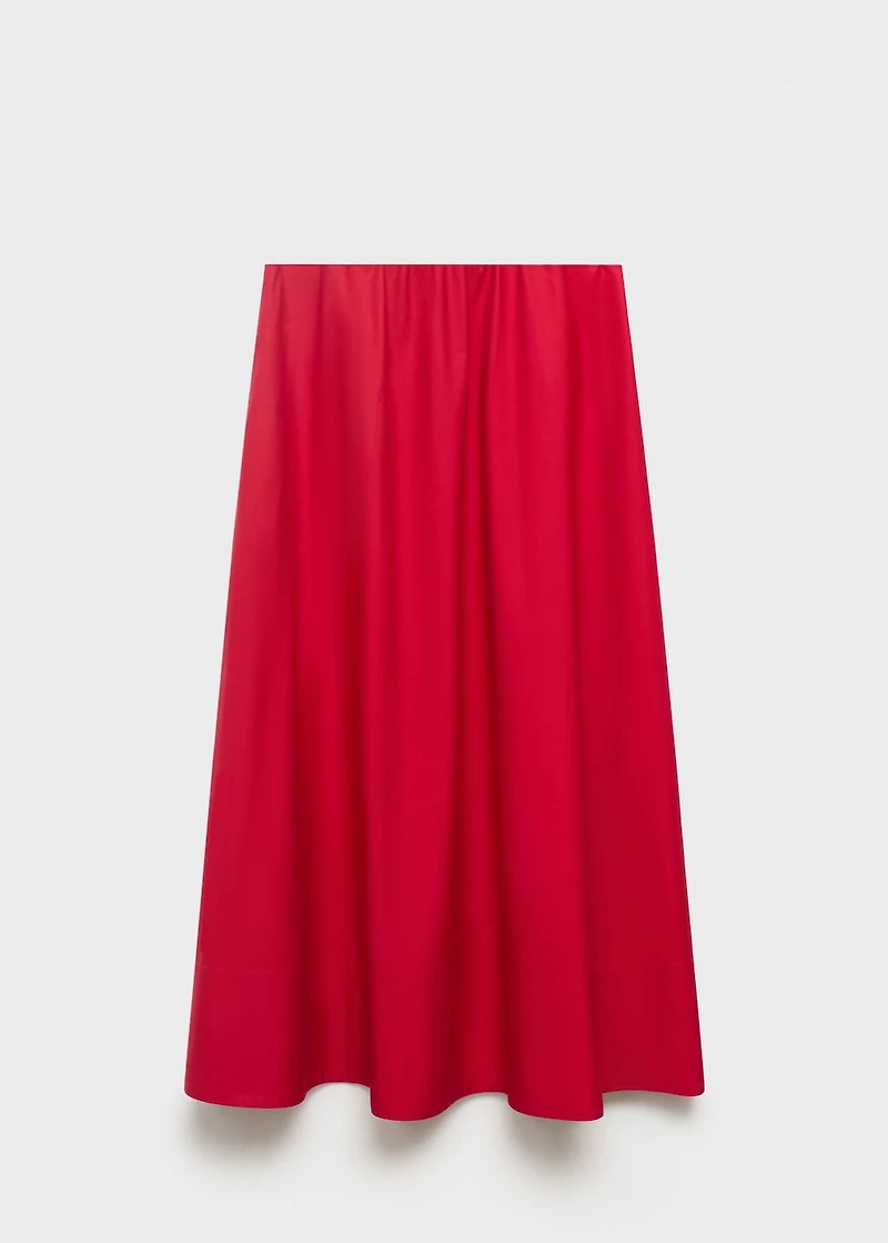 Flared cotton skirt
