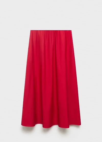 Flared cotton skirt
