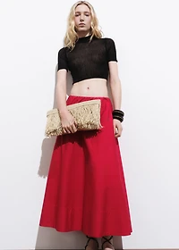 Flared cotton skirt