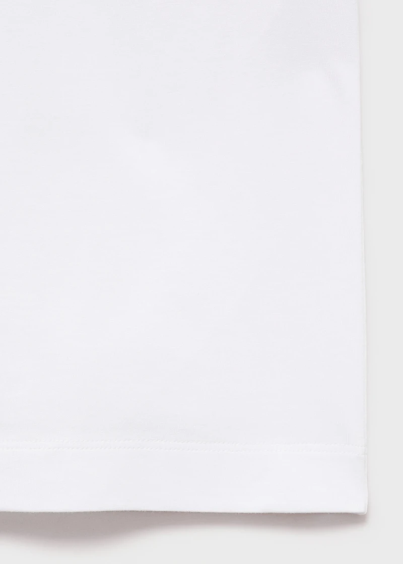 100% cotton t-shirt with embroidered detail