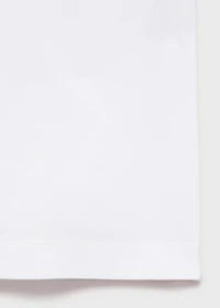 100% cotton t-shirt with embroidered detail