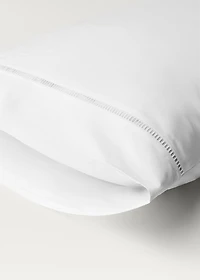 Two cotton percale pillowcases with hemstitch 50x75 cm