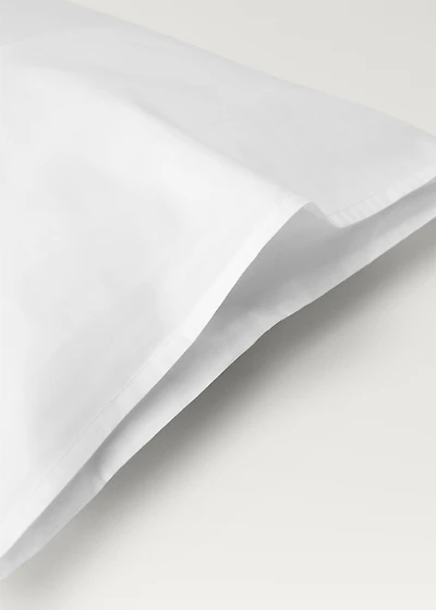 Two cotton percale hemstitched pillowcases 60x60 cm