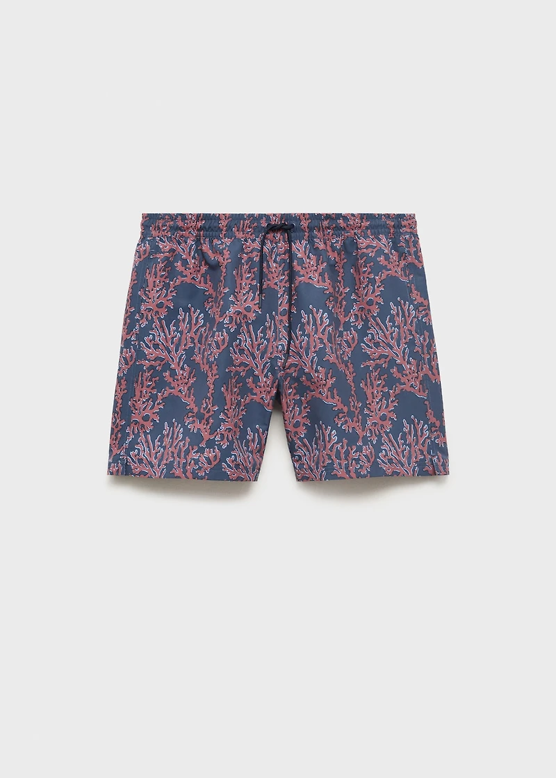 Swimsuit with coral print