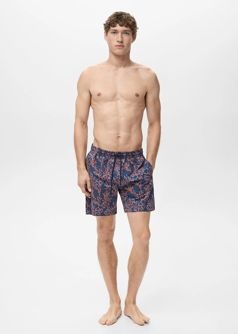 Swimsuit with coral print