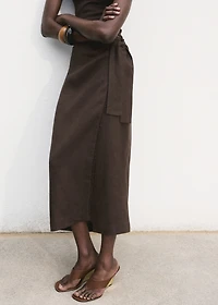 Linen sarong skirt
