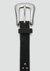 Studded leather belt