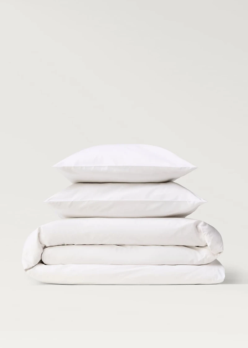 Cotton percale duvet cover for 90cm bed