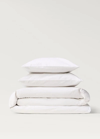 Cotton percale duvet cover for 90cm bed