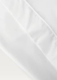 500-thread count cotton percale top sheet with rounded piping detail for 150/160cm bed