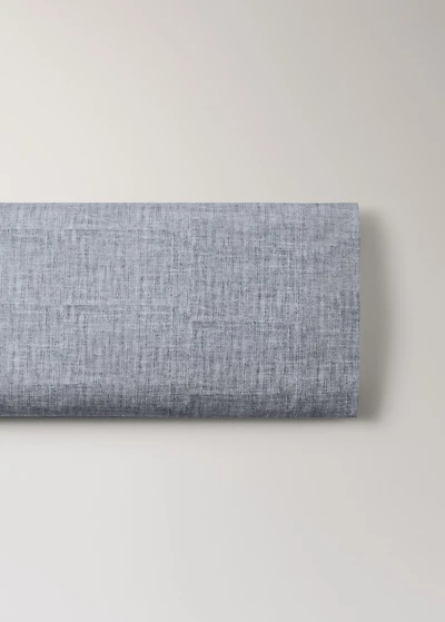 Percale cotton herringbone-print pillowcase 45x110 cm