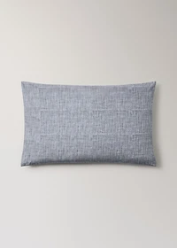 Two percale cotton herringbone-print pillowcases 50x75 cm