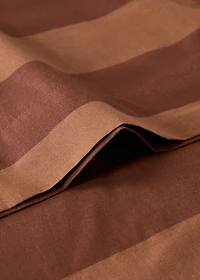 Percale cotton striped pillowcase 45x110cm