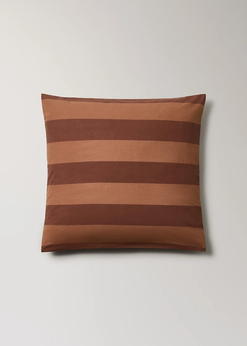 Two cotton percale pillowcases with double overlock 60x60 cm