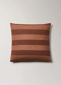 Two cotton percale pillowcases with double overlock 60x60 cm