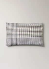 Two 200-thread count cotton percale pillowcases, check pattern, 50x75 cm