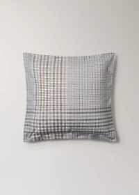 200-thread count percale cotton check-print pillowcase 60x60 cm