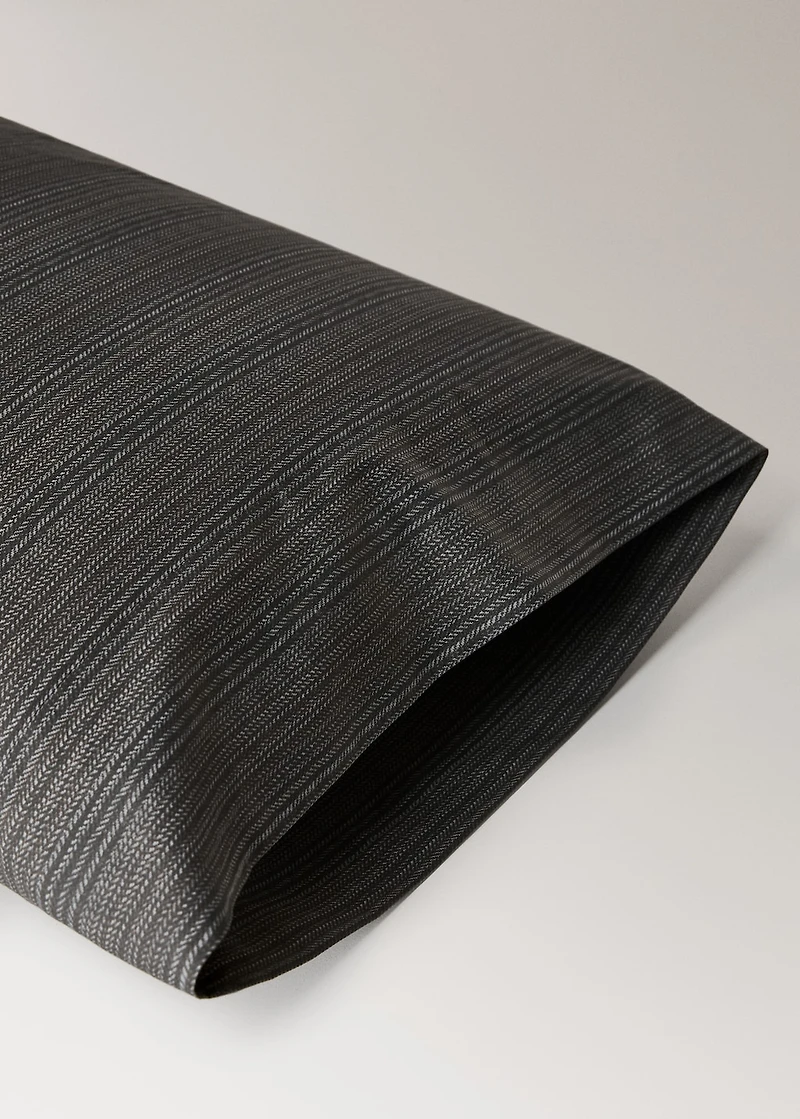 Percale cotton tailored-print pillowcase 45x110cm