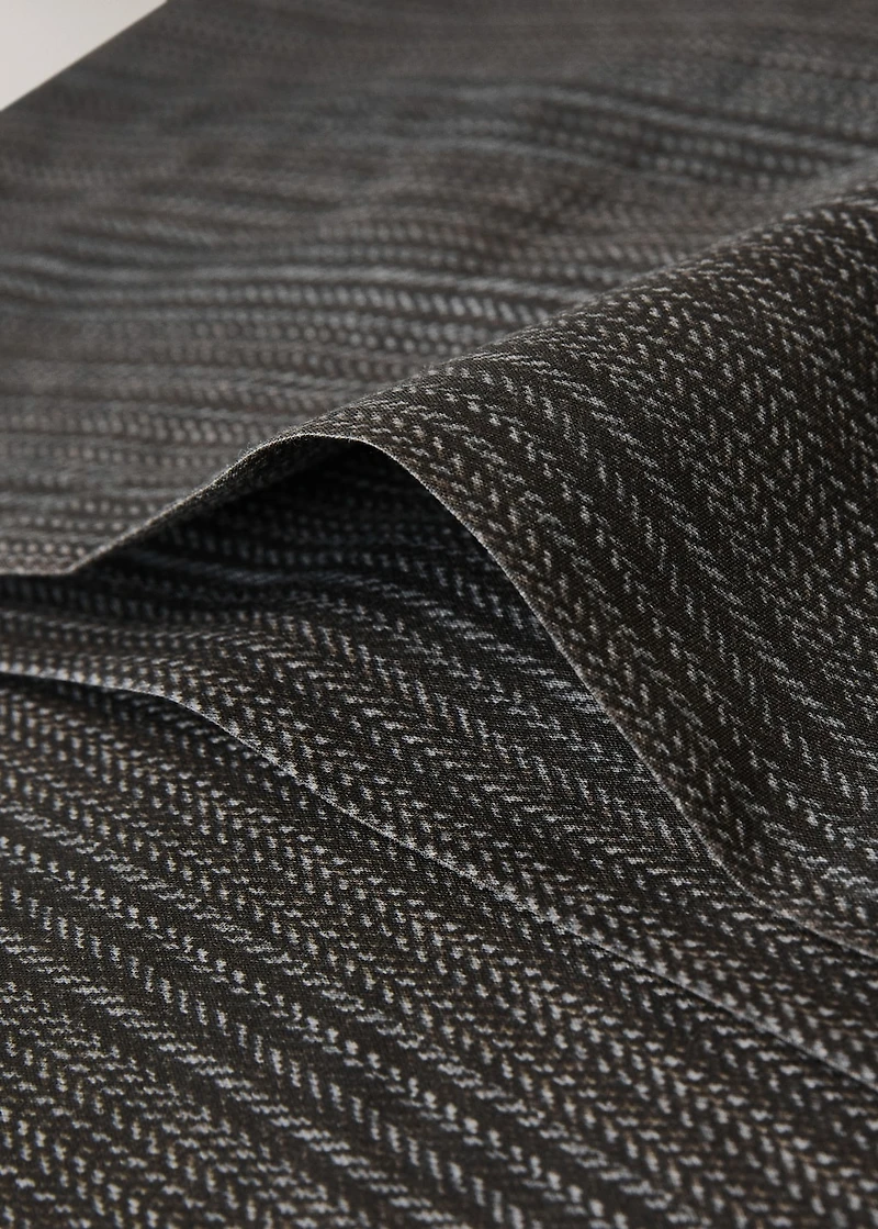 Percale cotton tailored-print pillowcase 45x110cm