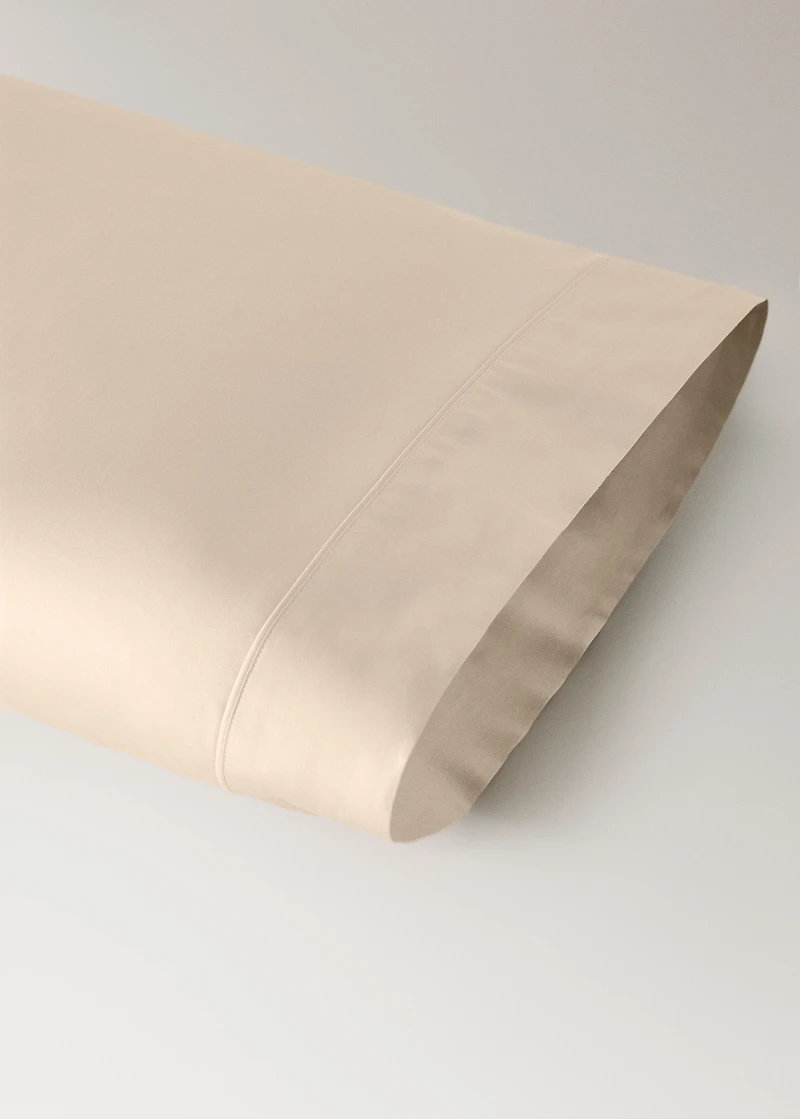 600-thread count satin cotton pillowcase 45x110 cm