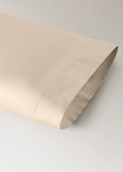 600-thread count satin cotton pillowcase 45x110 cm