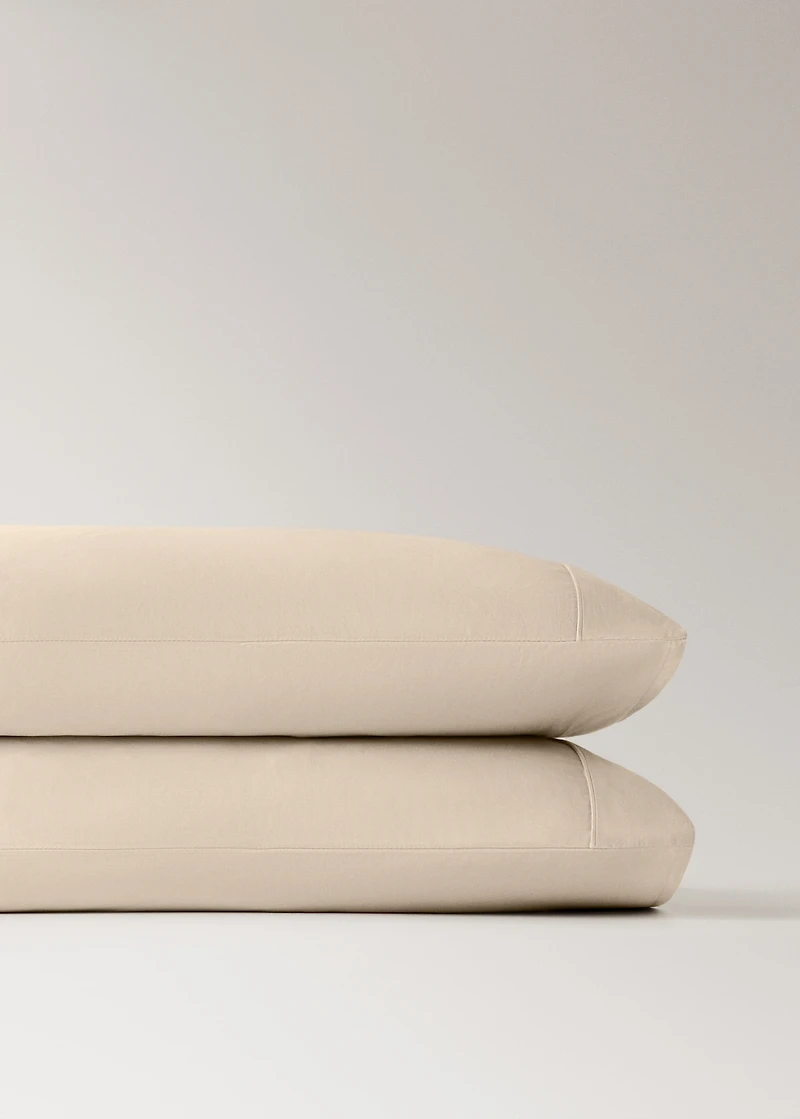 Two 600-thread cotton satin pillowcases 50x75 cm