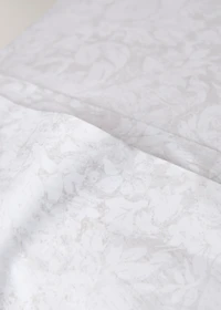 Percale cotton floral-print pillowcase 45x110cm
